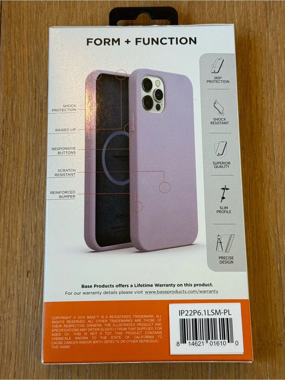 New Base Liquid Silicone MagCharge Case for iPhone 14 Pro - Lavender Purple case